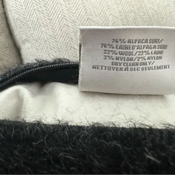 Restoration Hardware wool pillow covers (set of 2) square dark grey/black - Picture 3 of 3